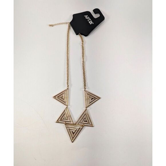 Apt 9 Gold Tone Triangle Necklace NWT - Picture 6 of 16
